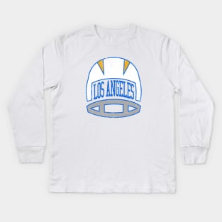 LAC Retro Helmet - White Kids Long Sleeve T-Shirt